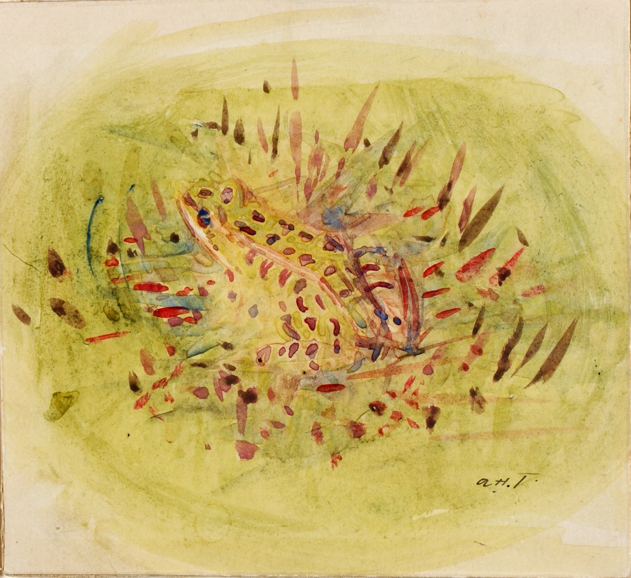 Sammakko, n. 1910-1915. tekijältä Abbott Handerson Thayer
