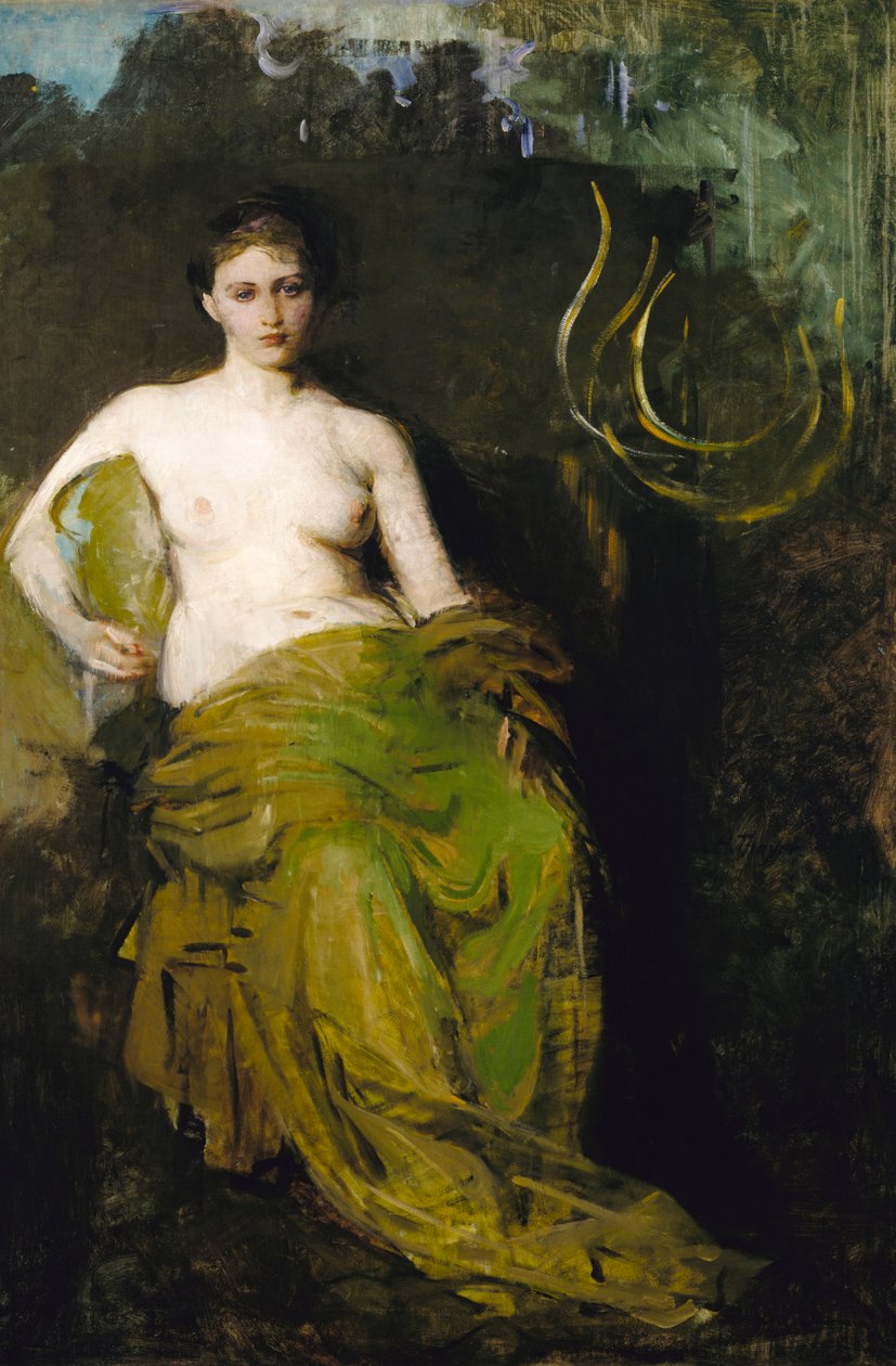 Puoliksi draped figuuri, n. 1885. tekijältä Abbott Handerson Thayer