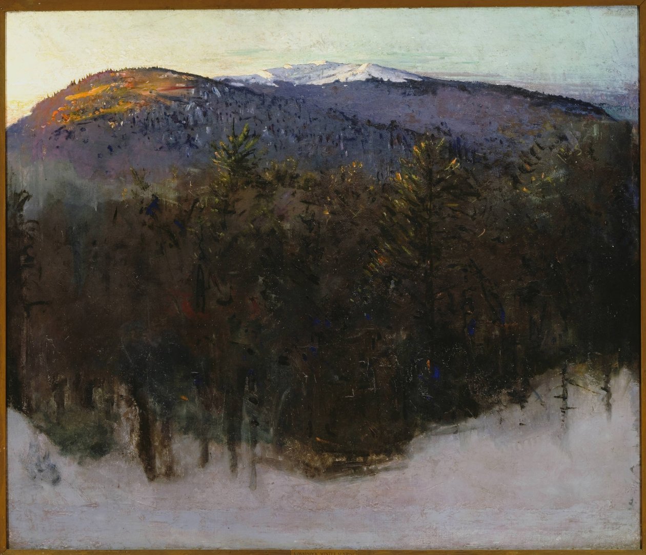 Monadnock, talviauringonnousu tekijältä Abbott Handerson Thayer