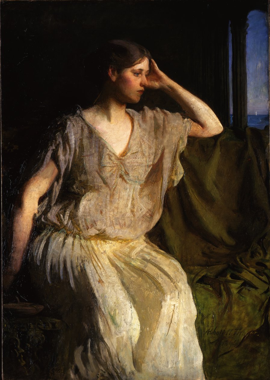 Nainen kreikkalaisessa mekossa, n. 1894 tekijältä Abbott Handerson Thayer