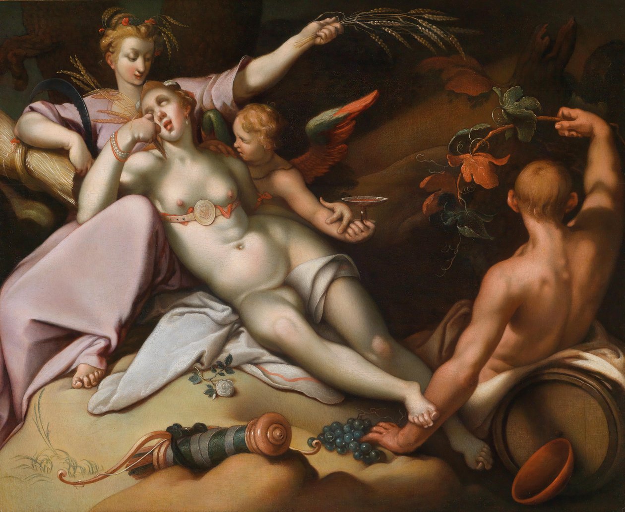 Sine Baccho et Cenere friget Venus tekijältä Abraham Bloemaert