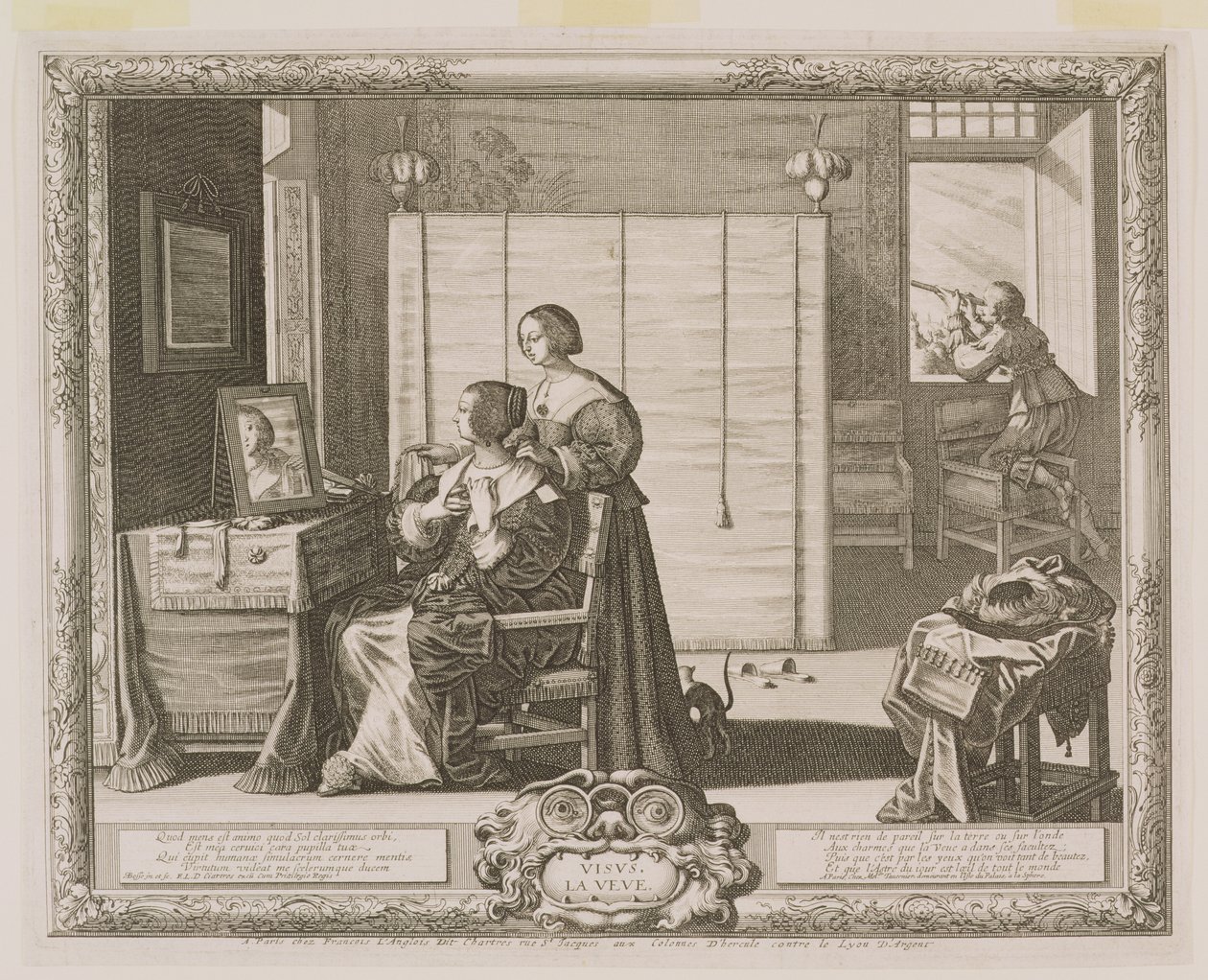 Näkymä, taiteilijan kaiverrus, noin 1630-40. tekijältä Abraham Bosse