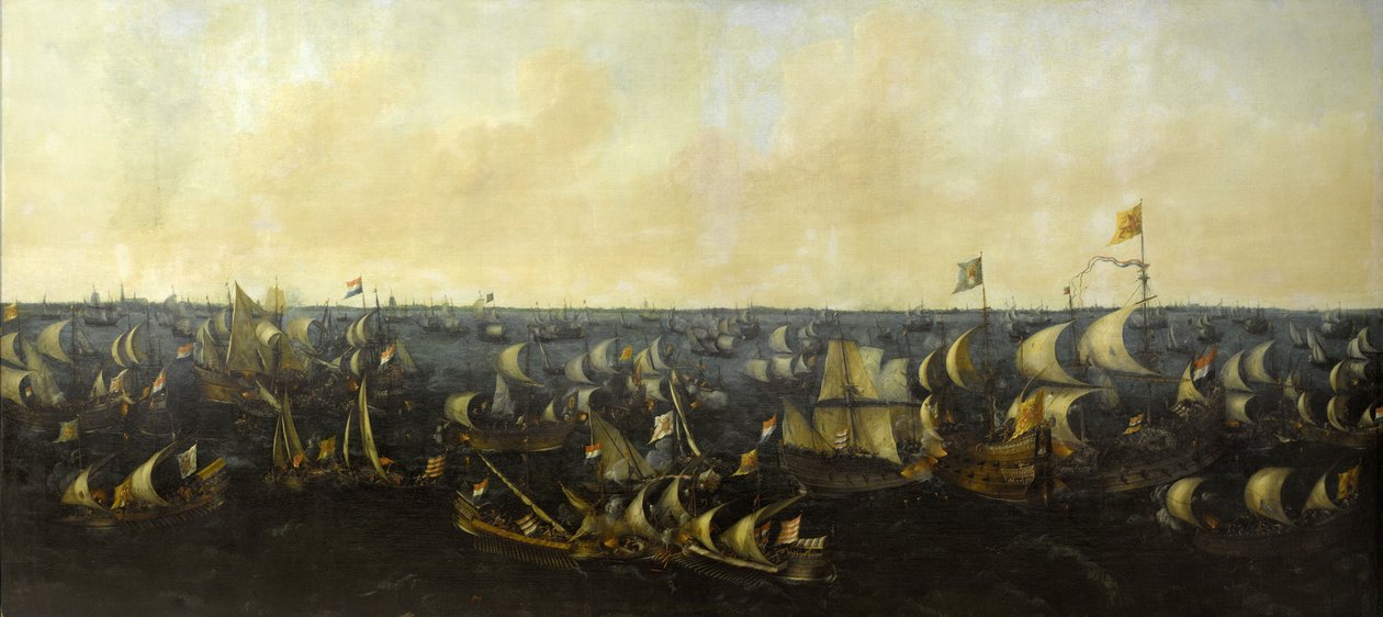 Taistelu Zuiderzeella tekijältä Abraham de Verwer  