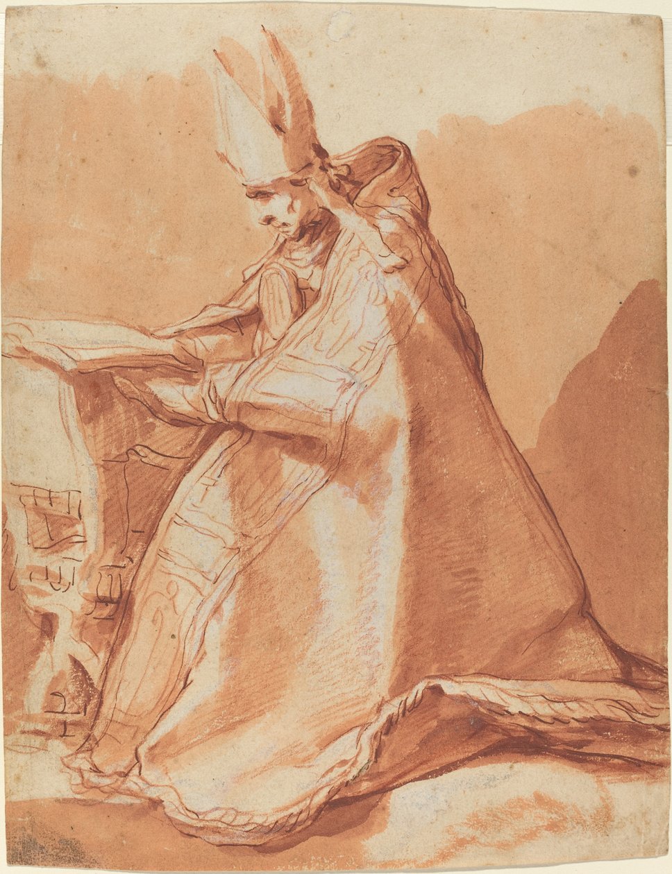 Istuva piispa tekijältä Abraham Bloemaert