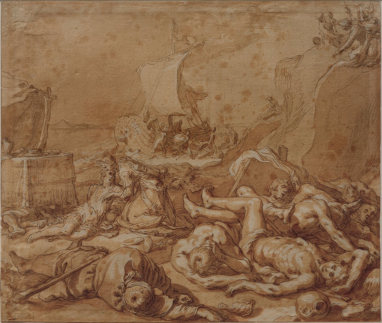 Theagenes ja Chariclea haaksirikon jälkeen tekijältä Abraham Bloemaert
