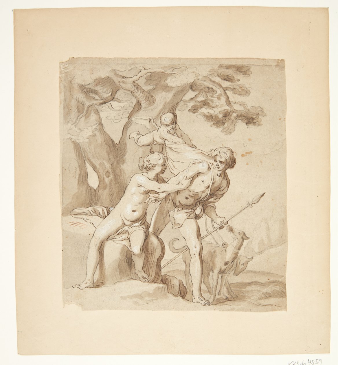 Venus ja Adonis tekijältä Abraham Bloemaert