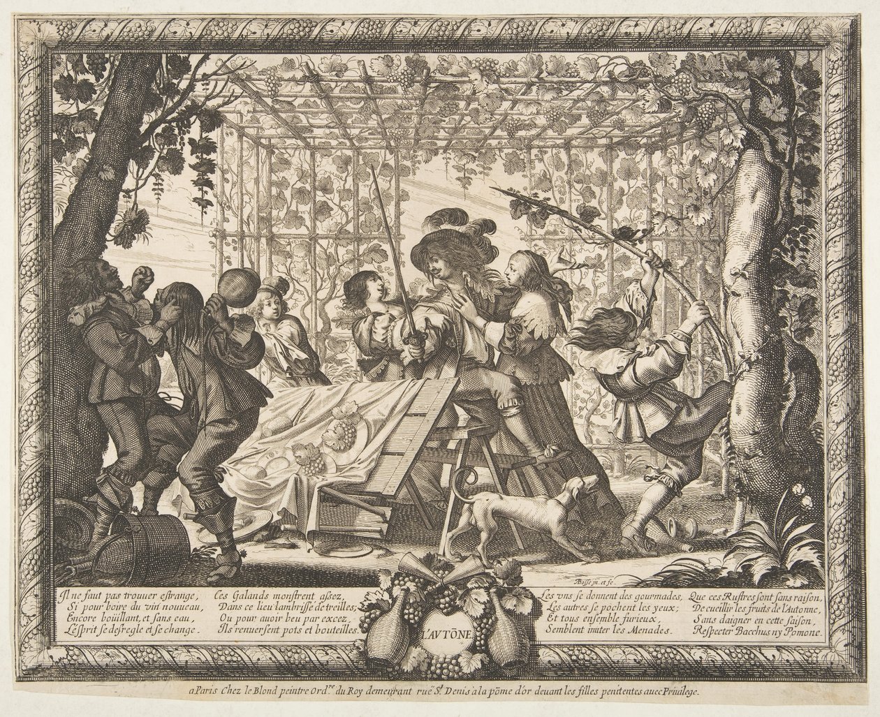 Syksy Syksy, n. 1637. tekijältä Abraham Bosse