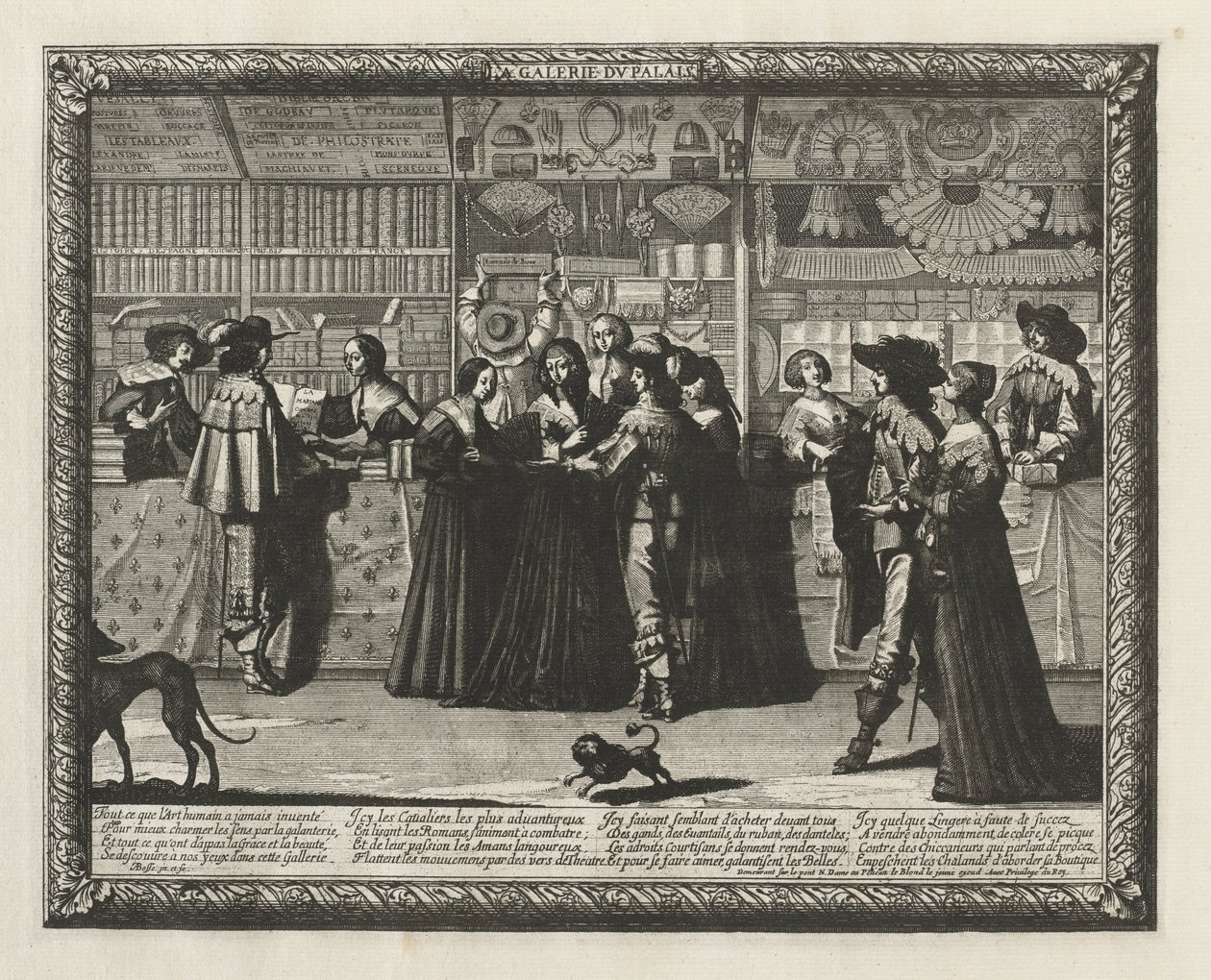 Pariisin galleria, 1640. tekijältä Abraham Bosse