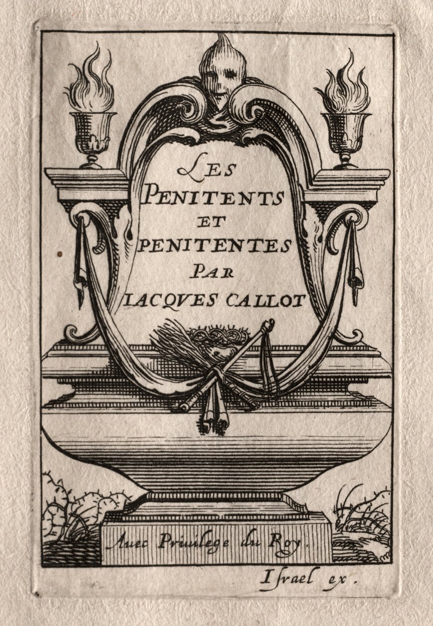 The Penitents: Frontispiece tekijältä Abraham Bosse