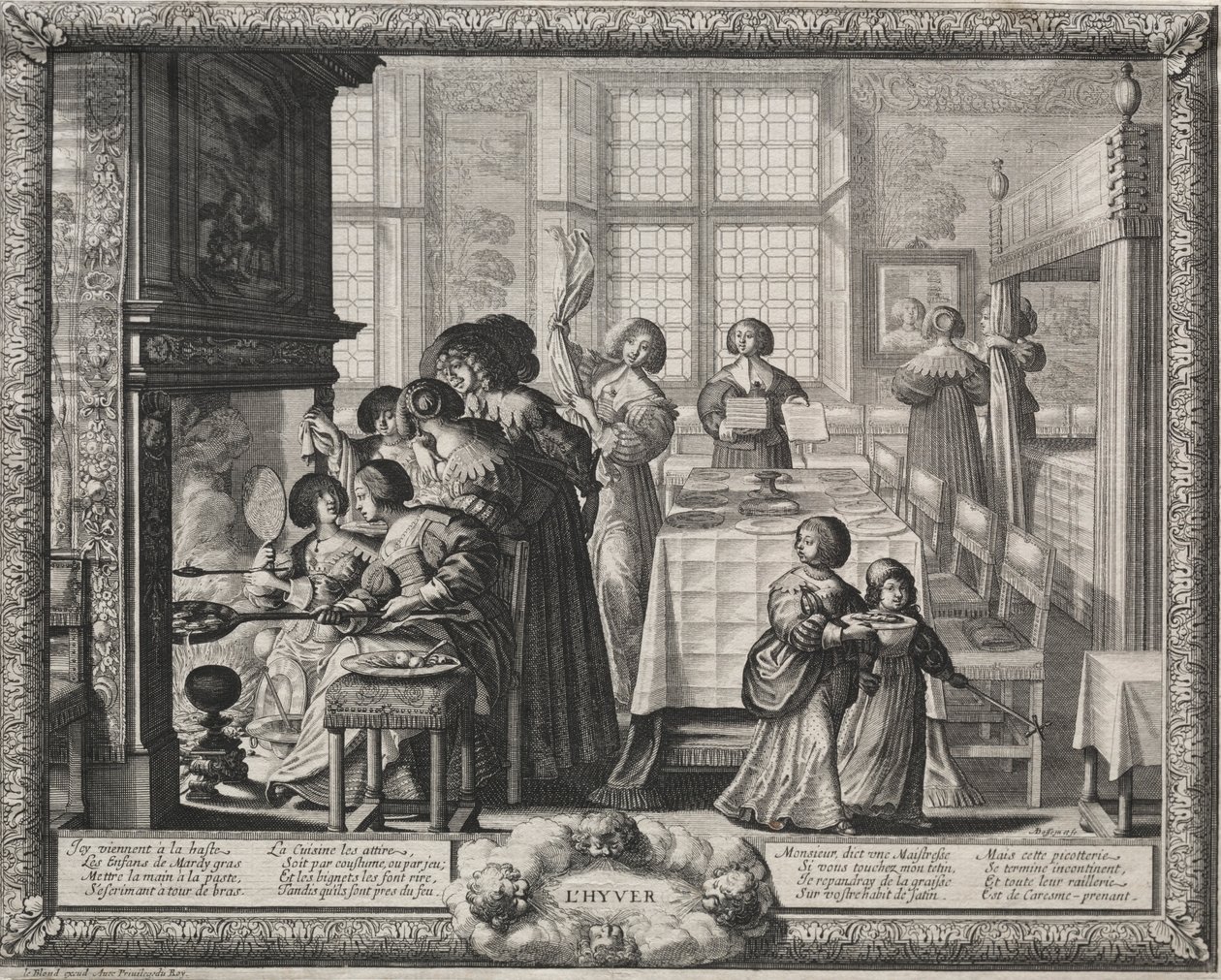 Neljä vuodenaikaa: Talvi, 1635. tekijältä Abraham Bosse