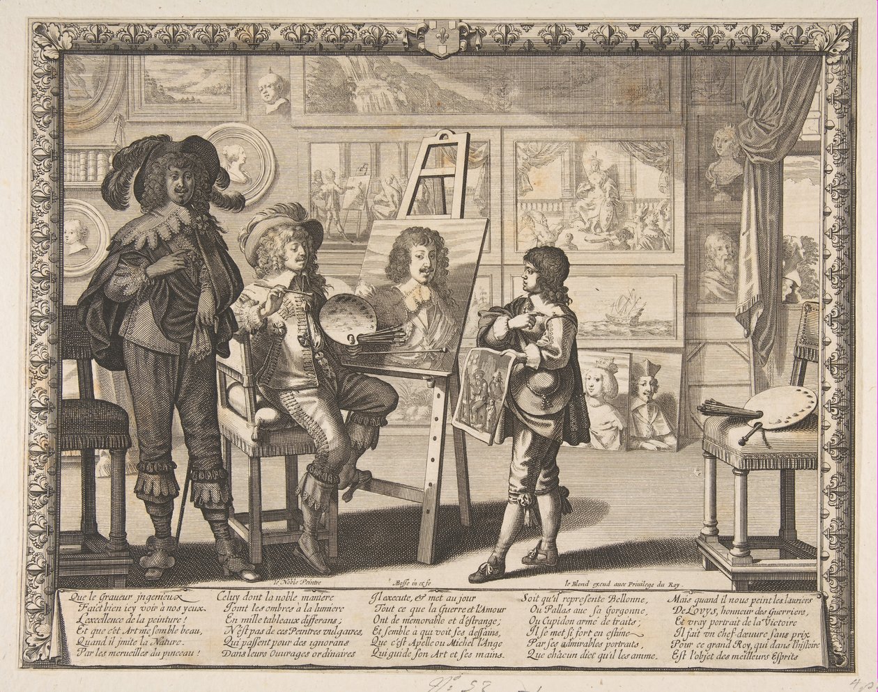Taidemaalari, n. 1642. tekijältä Abraham Bosse
