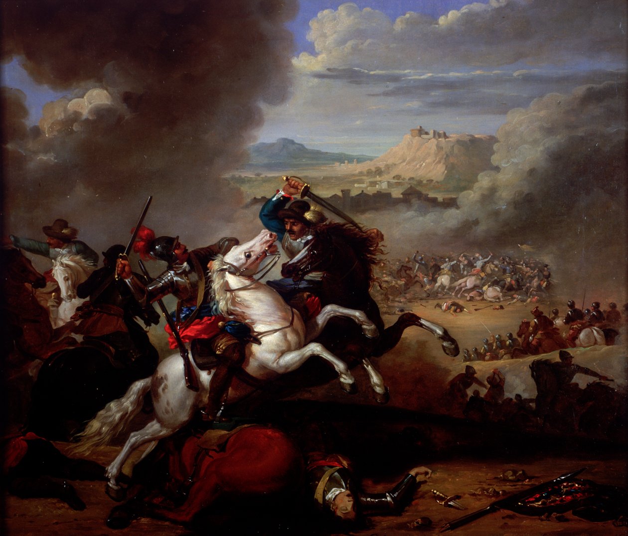"Battle Piece", c1807-c1868. tekijältä Abraham Cooper