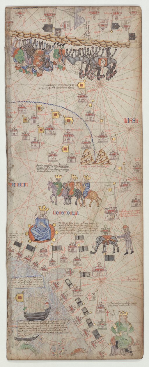 Katalonian atlas, sivu 10 tekijältä Abraham Cresques