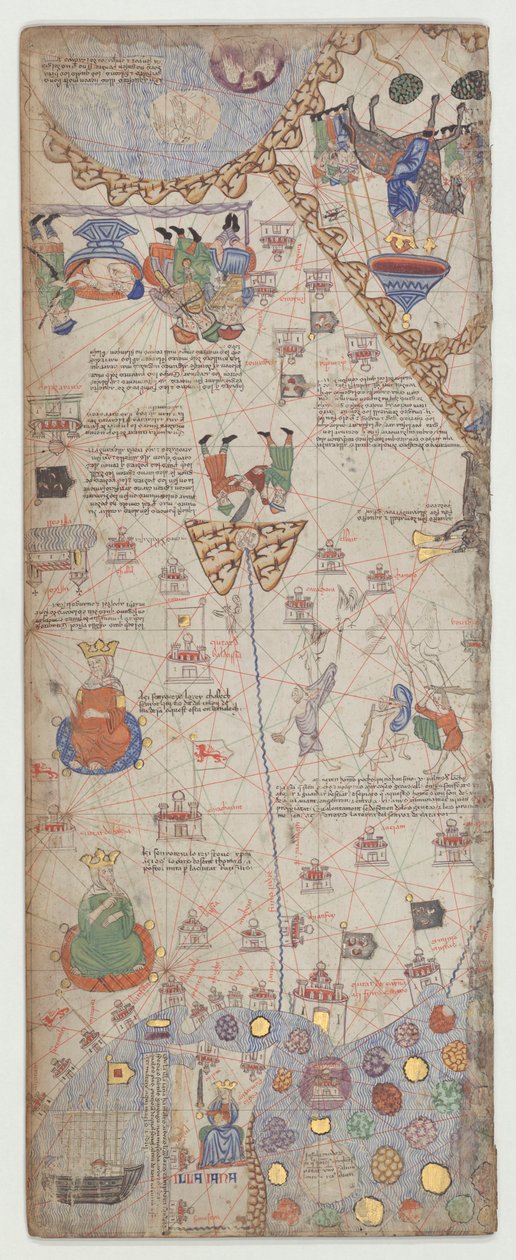 Katalonian atlas, arkki 11, 1375 tekijältä Abraham Cresques