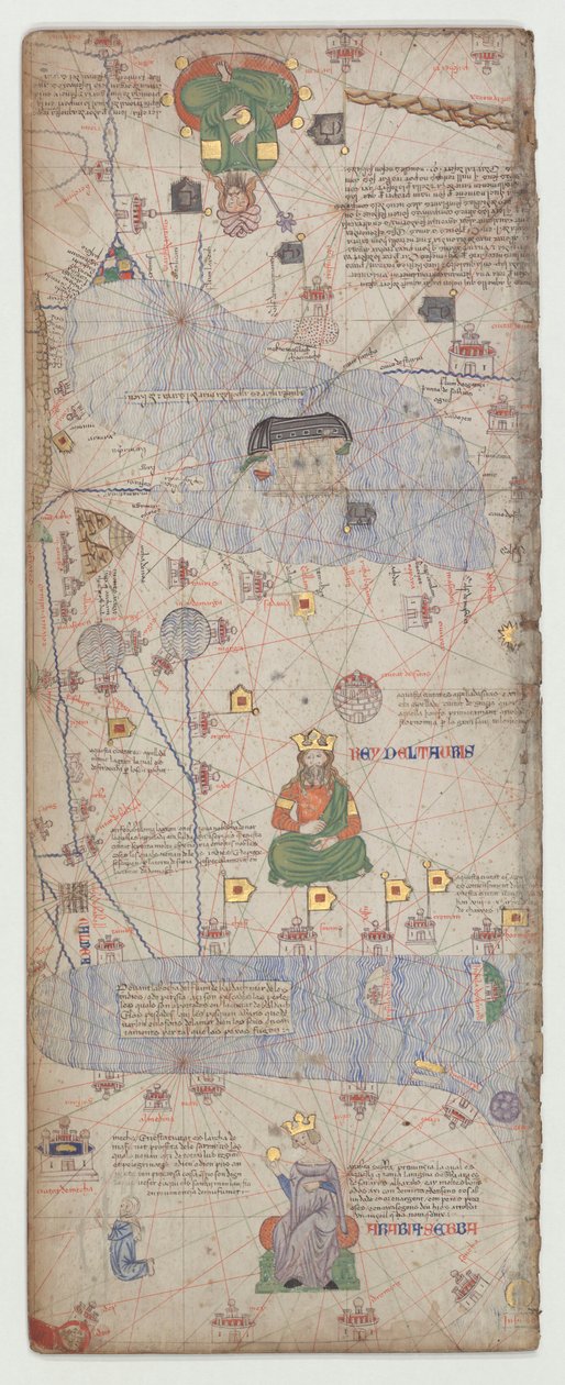 Katalonian atlas, arkki 9, 1375 tekijältä Abraham Cresques