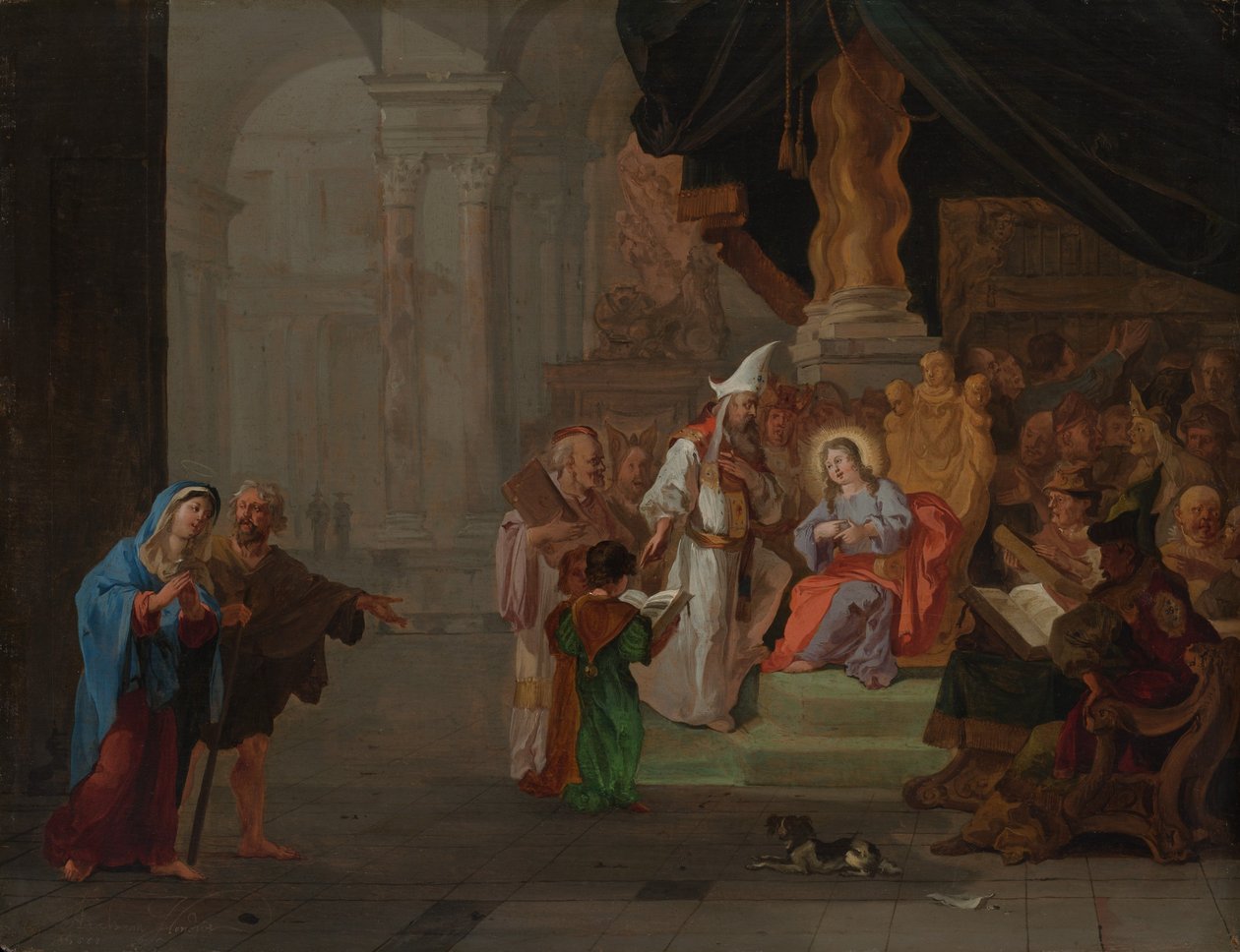 Kristus lääkäreiden joukossa, 1668. tekijältä Abraham Hondius