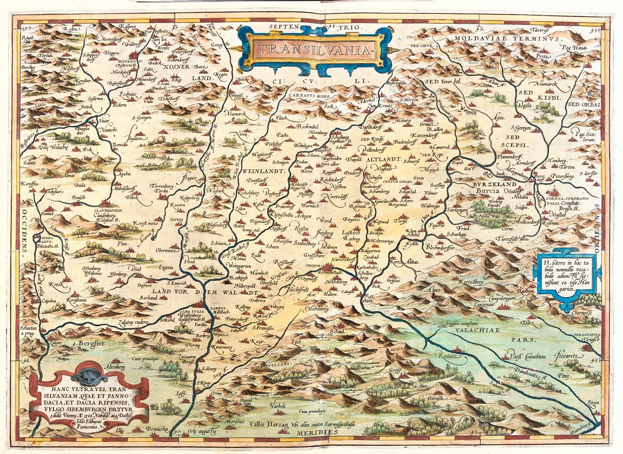 Romania tekijältä Abraham Ortelius