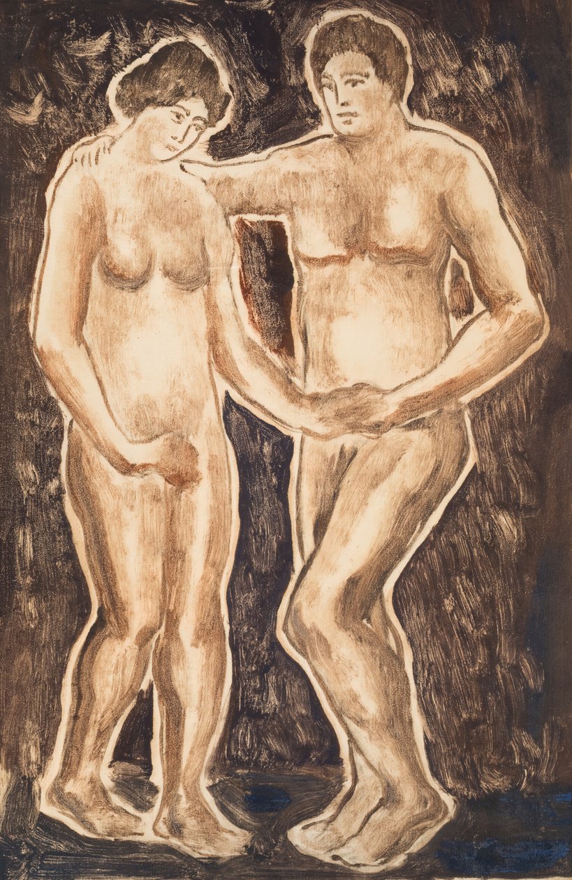 Kuvapiirros, 1908. tekijältä Abraham Walkowitz