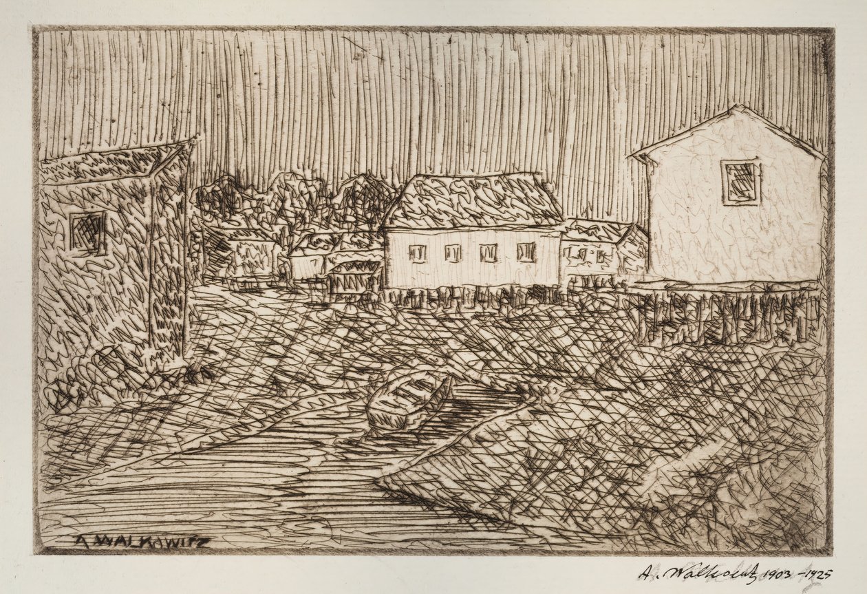 Katukuvaus, rakennus tai muotokuva, 1902-1905. tekijältä Abraham Walkowitz