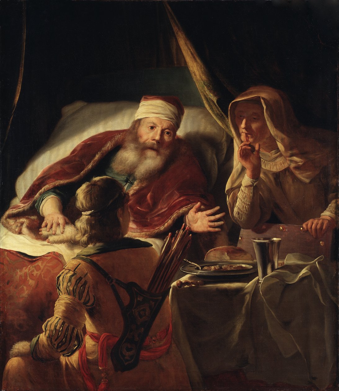 Isaac Blessing Jacob, n. 1660-70 tekijältä Abraham van Dyck
