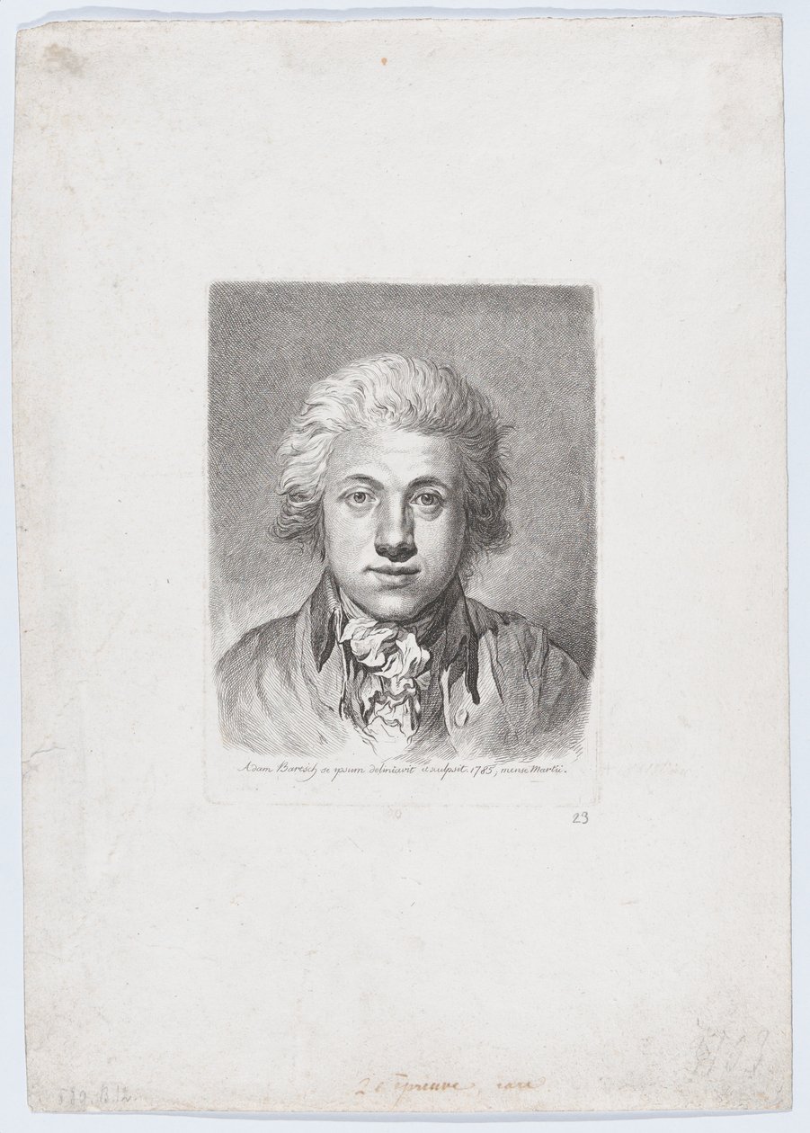 Omakuva, 1785. tekijältä Adam von Bartsch