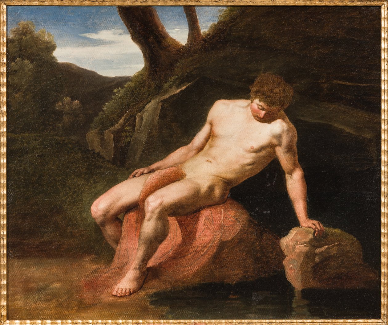 Narcissus (öljy kankaalle) tekijältä Adeodato Malatesta or Malatesti