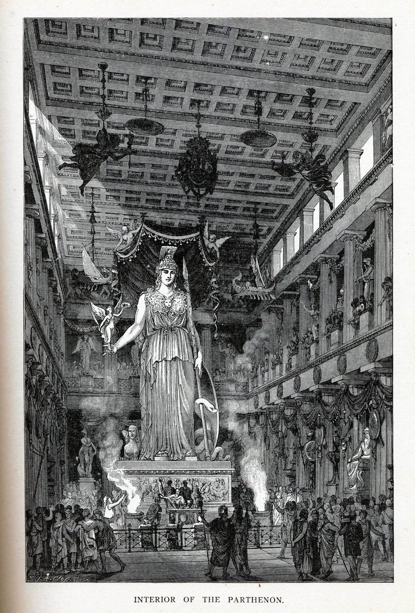 Parthenonin sisustus, 1882 tekijältä Adolf Closs