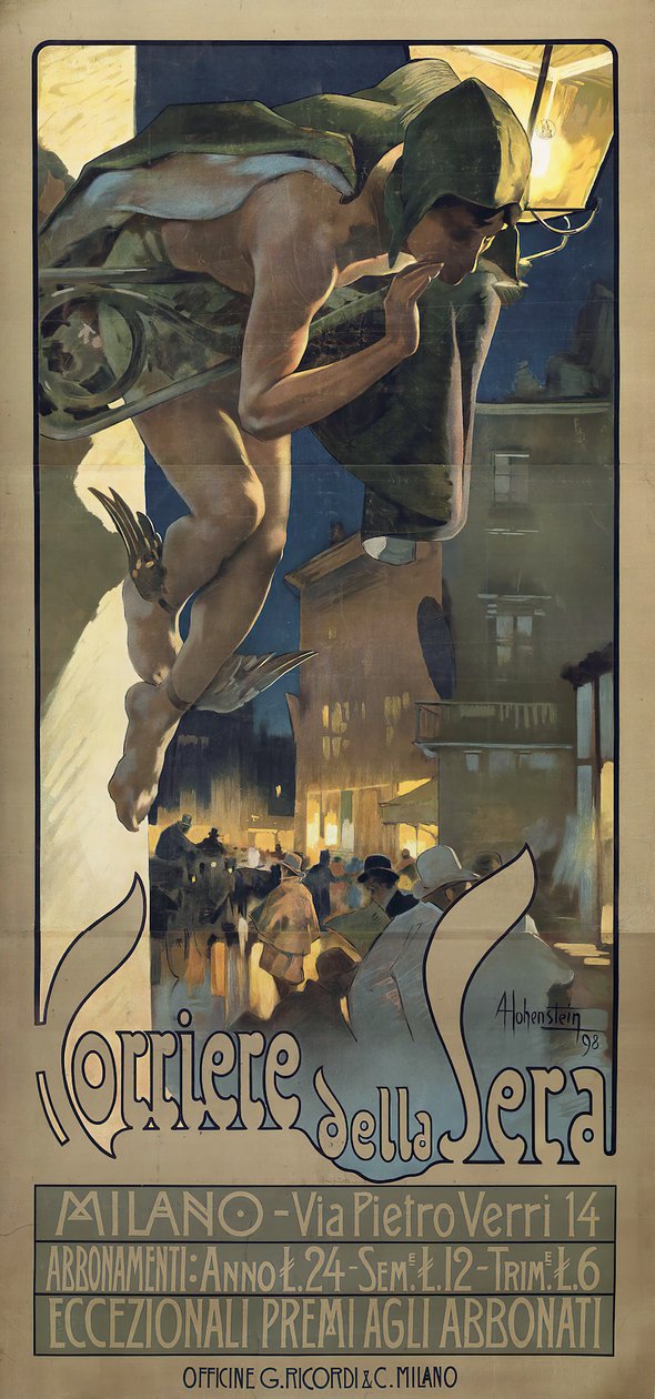 Corriere della Sera, 1898. tekijältä Adolfo Hohenstein