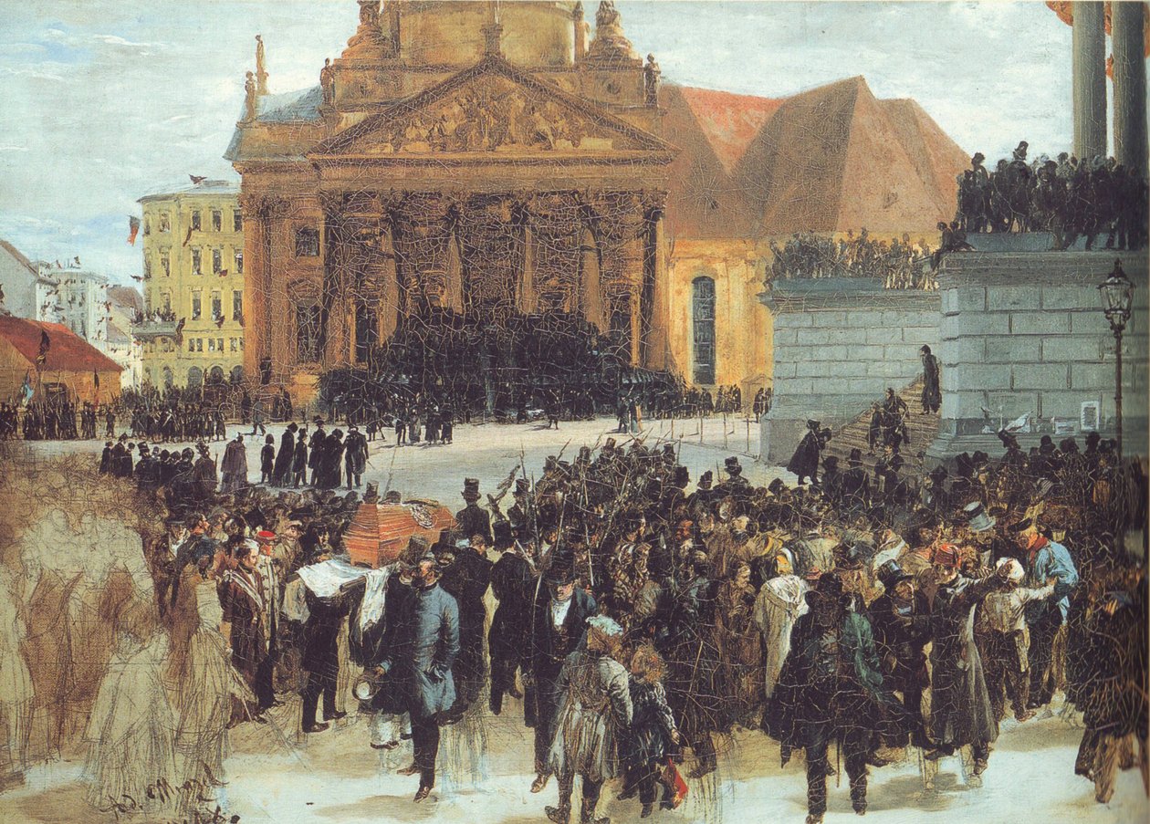 Aufbahrung der Märzgefallenen tekijältä Adolph Menzel