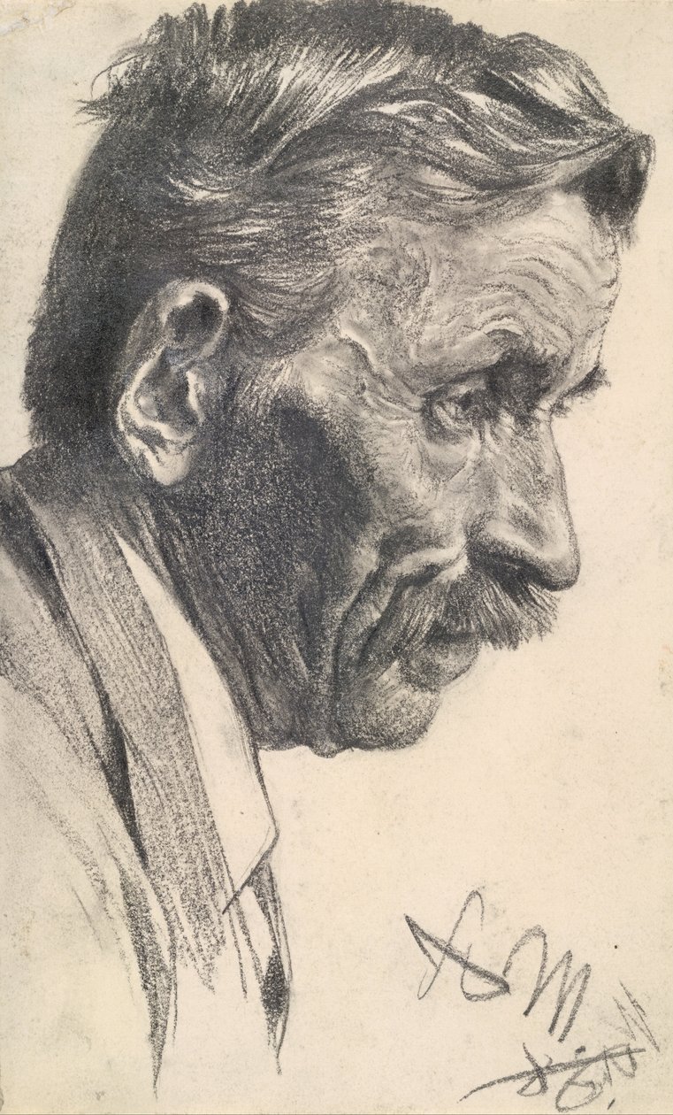 Miehen pää tekijältä Adolph Menzel