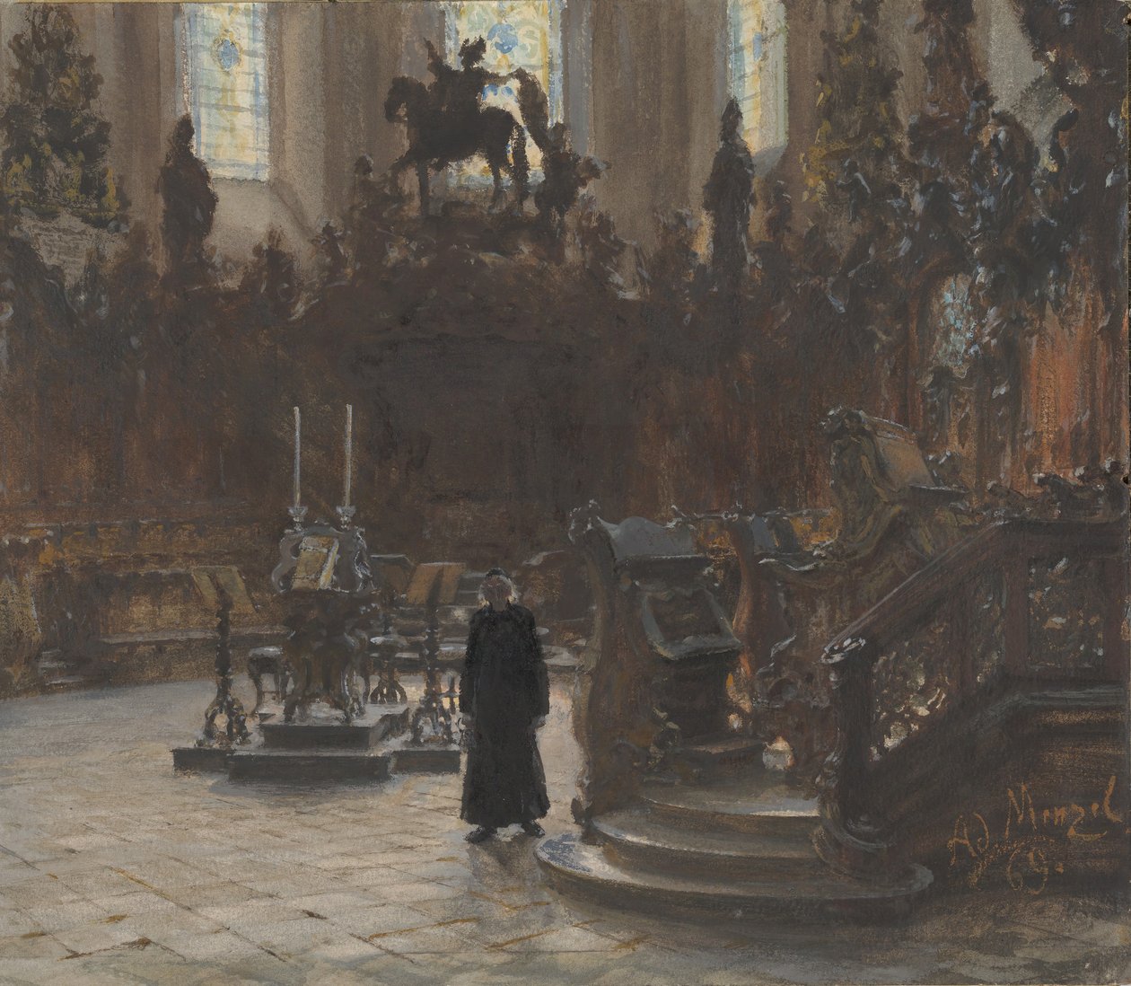 Mainzin katedraalin kuorotalot, 1869. tekijältä Adolph Menzel