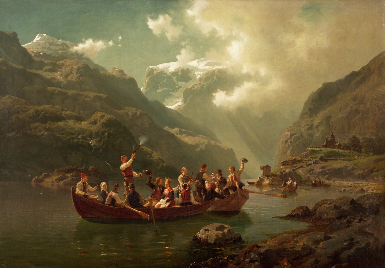 Häät Hardangerissa tekijältä Adolph Tidemand