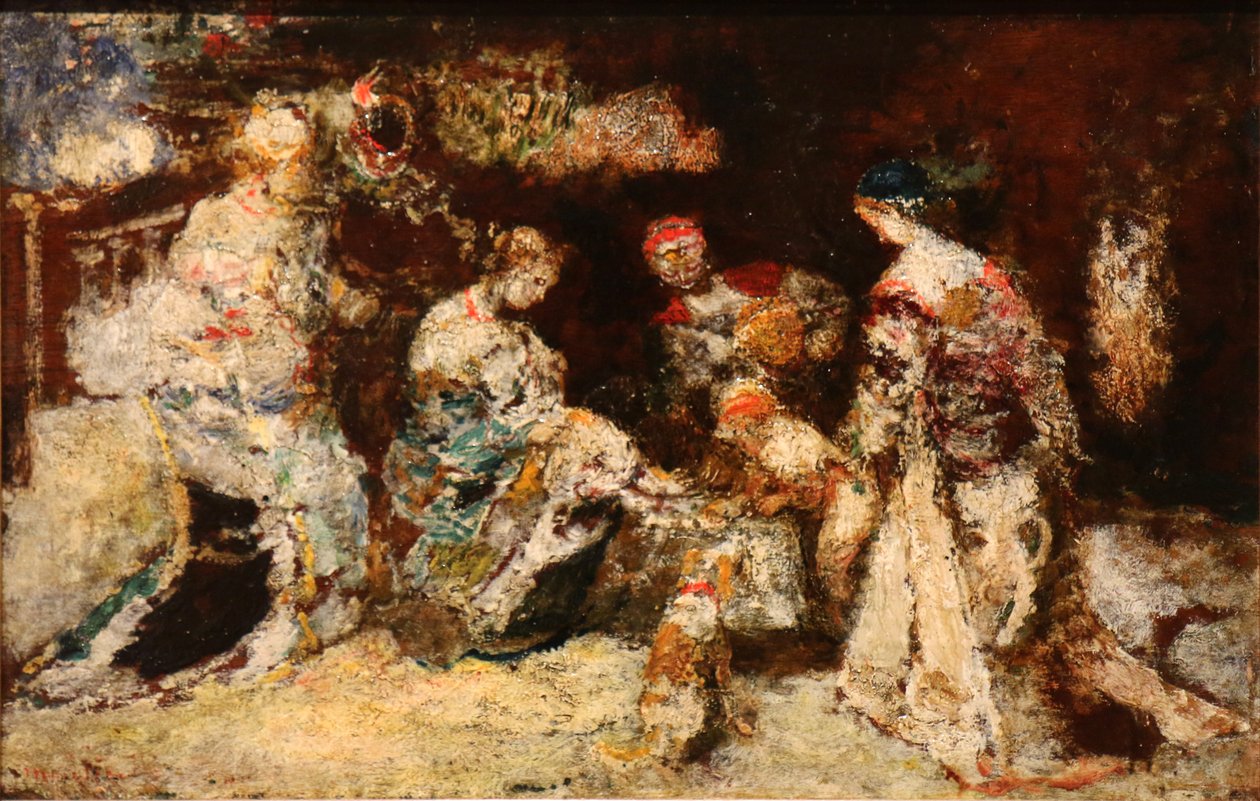 Scène de parc. tekijältä Adolphe Joseph Thomas Monticelli