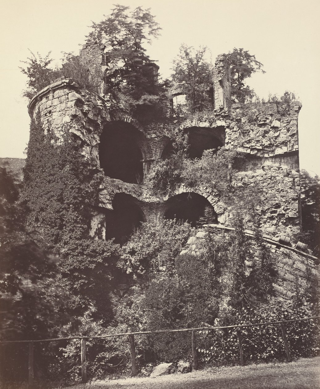 Räjähtynyt torni, Heidelbergin linna tekijältä Adolphe Braun