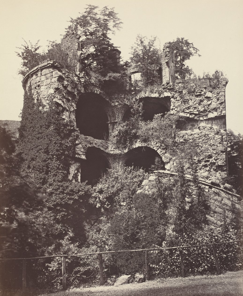 Räjähtänyt torni, Heidelbergin linna,c. 1865 (kuva) tekijältä Adolphe Braun