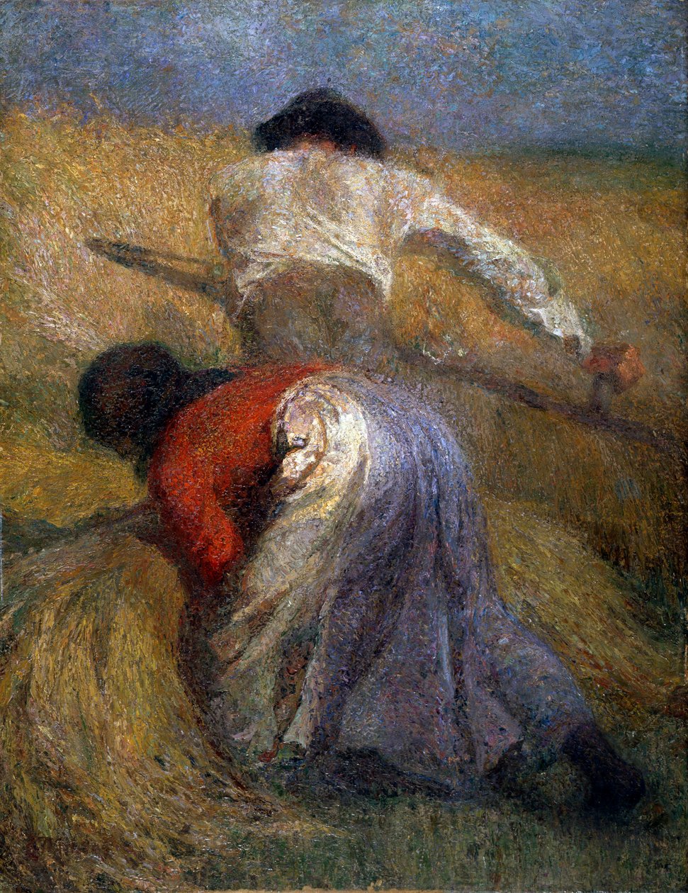 Sadonkorjuu, 1800-luku. tekijältä Adolphe Joseph Thomas Monticelli