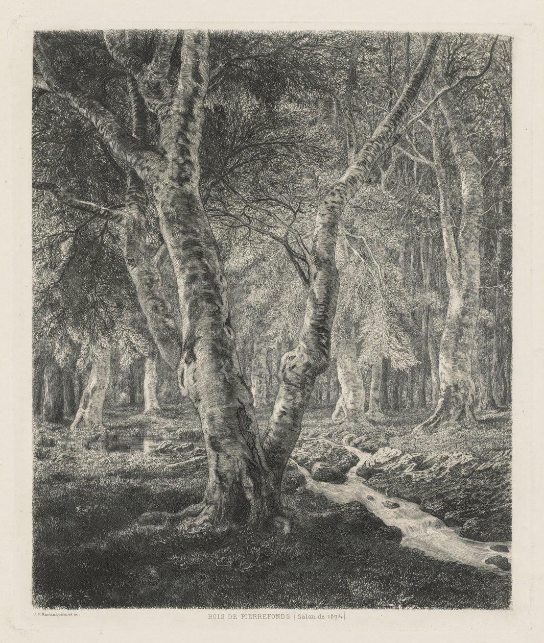 Pierrefonds Woods tekijältä Adolphe Théodore Jules Martial Potémont