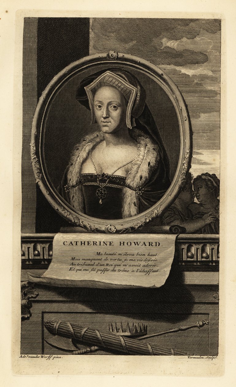 Catherine Howard (1528-1542) (kaiverrus) tekijältä Adriaan van der (after) Werff