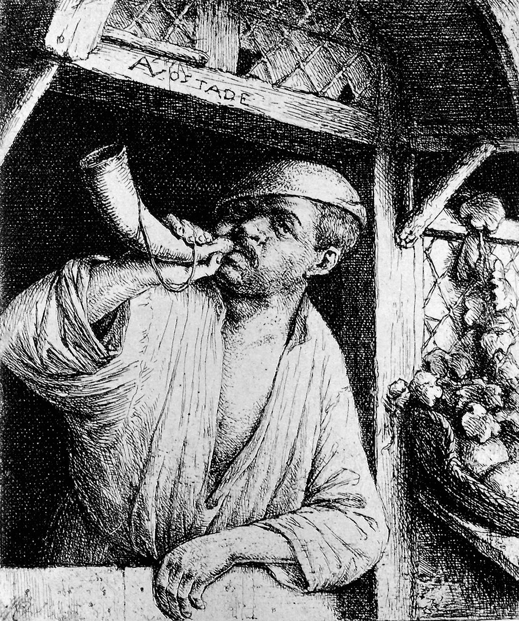 Leipuri soittaa sarvea tekijältä Adriaen Jansz. van Ostade