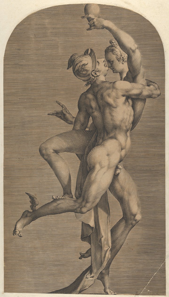 Mercury Abducting Psyche, n. 1621. tekijältä Adriaen Collaert