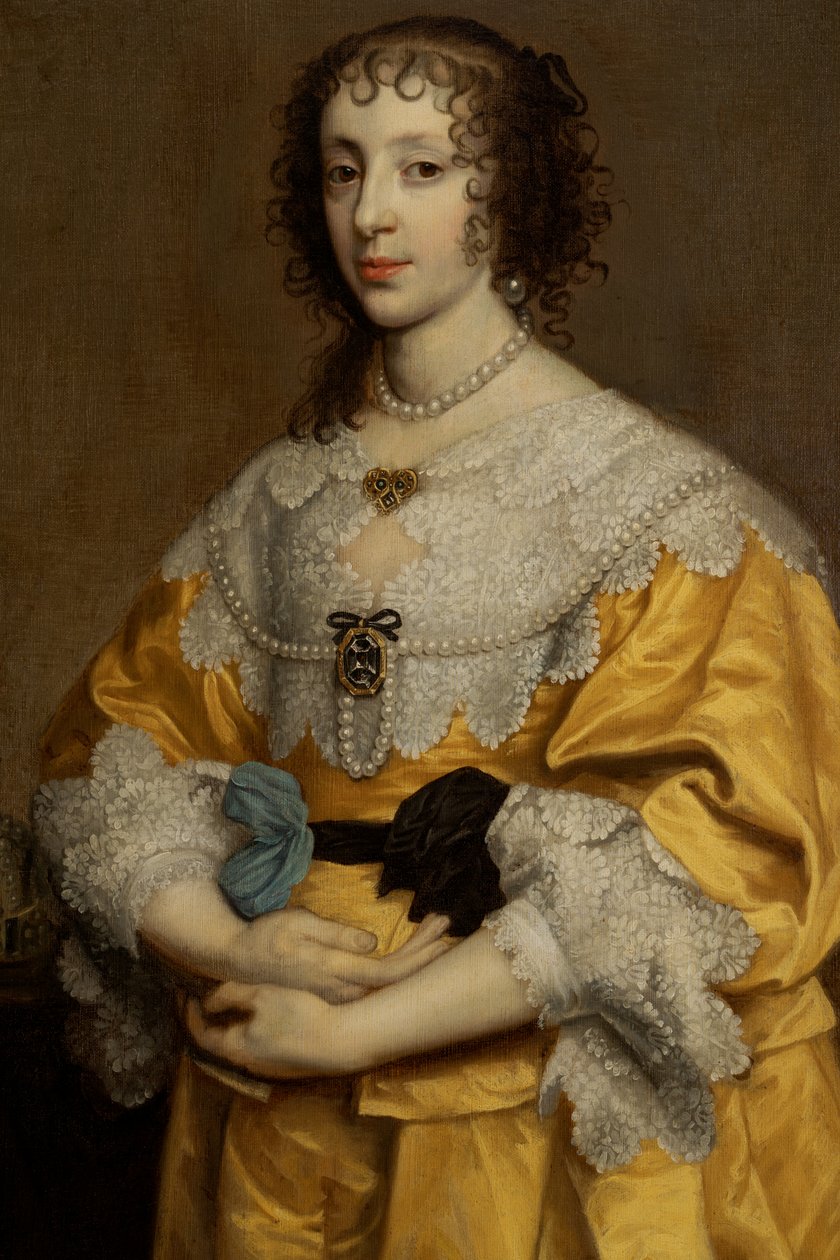 Henrietta Maria, Kaarle I:n kuningatar (1609-1680) tekijältä Adriaen Hanneman