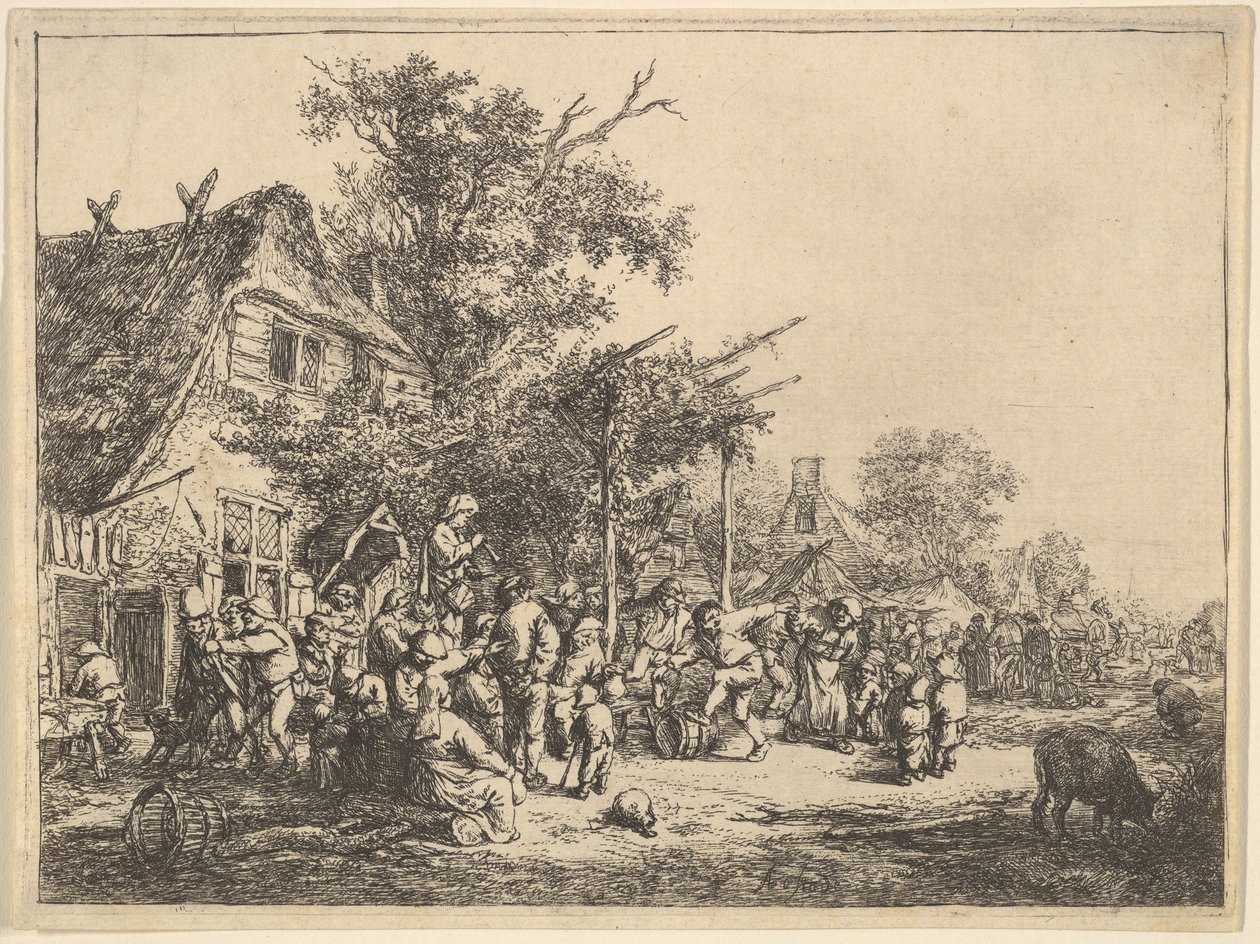 Tanssi säleikön alla, 1610-85. tekijältä Adriaen Jansz. van Ostade