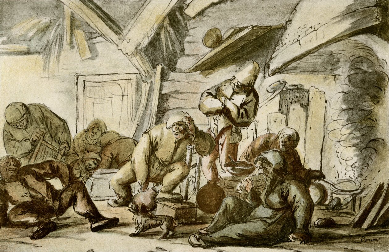 Humalaisia talonpoikia kapakassa tekijältä Adriaen Jansz. van Ostade