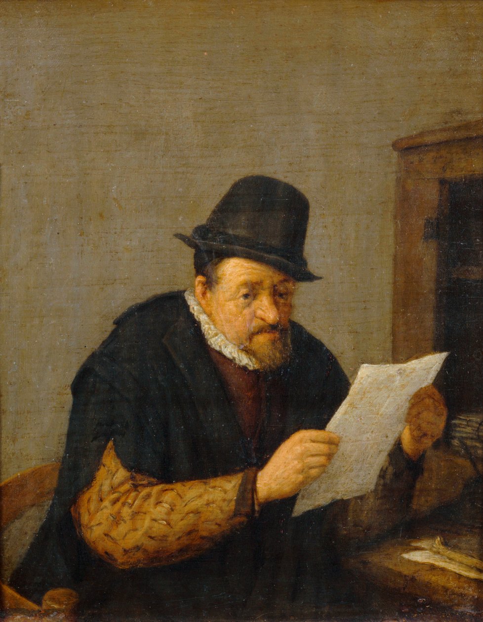 Lukeminen ... tekijältä Adriaen Jansz. van Ostade