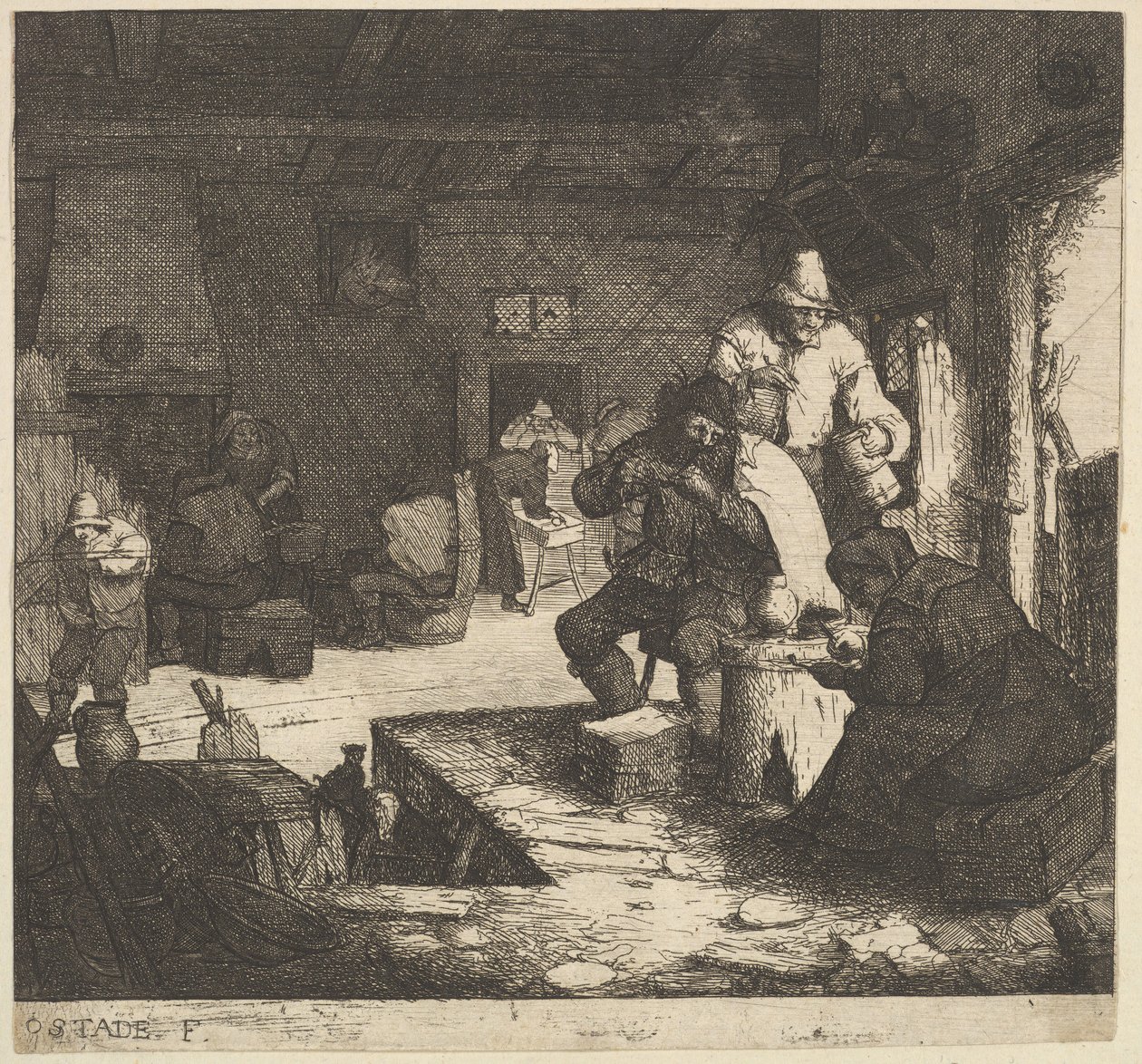 Smokers at the Inn, 1610-85. tekijältä Adriaen Jansz. van Ostade