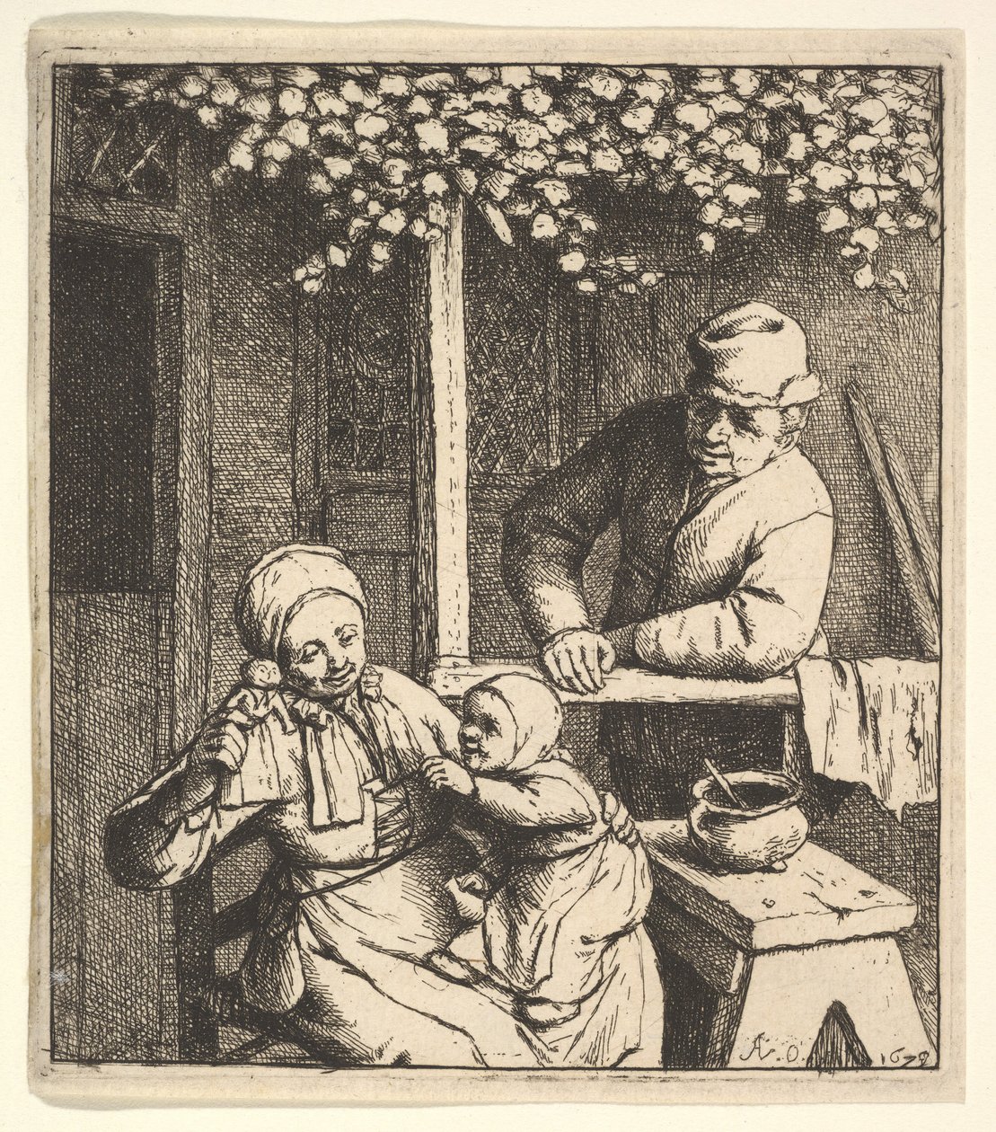 Nukke, 1610-85. tekijältä Adriaen Jansz. van Ostade