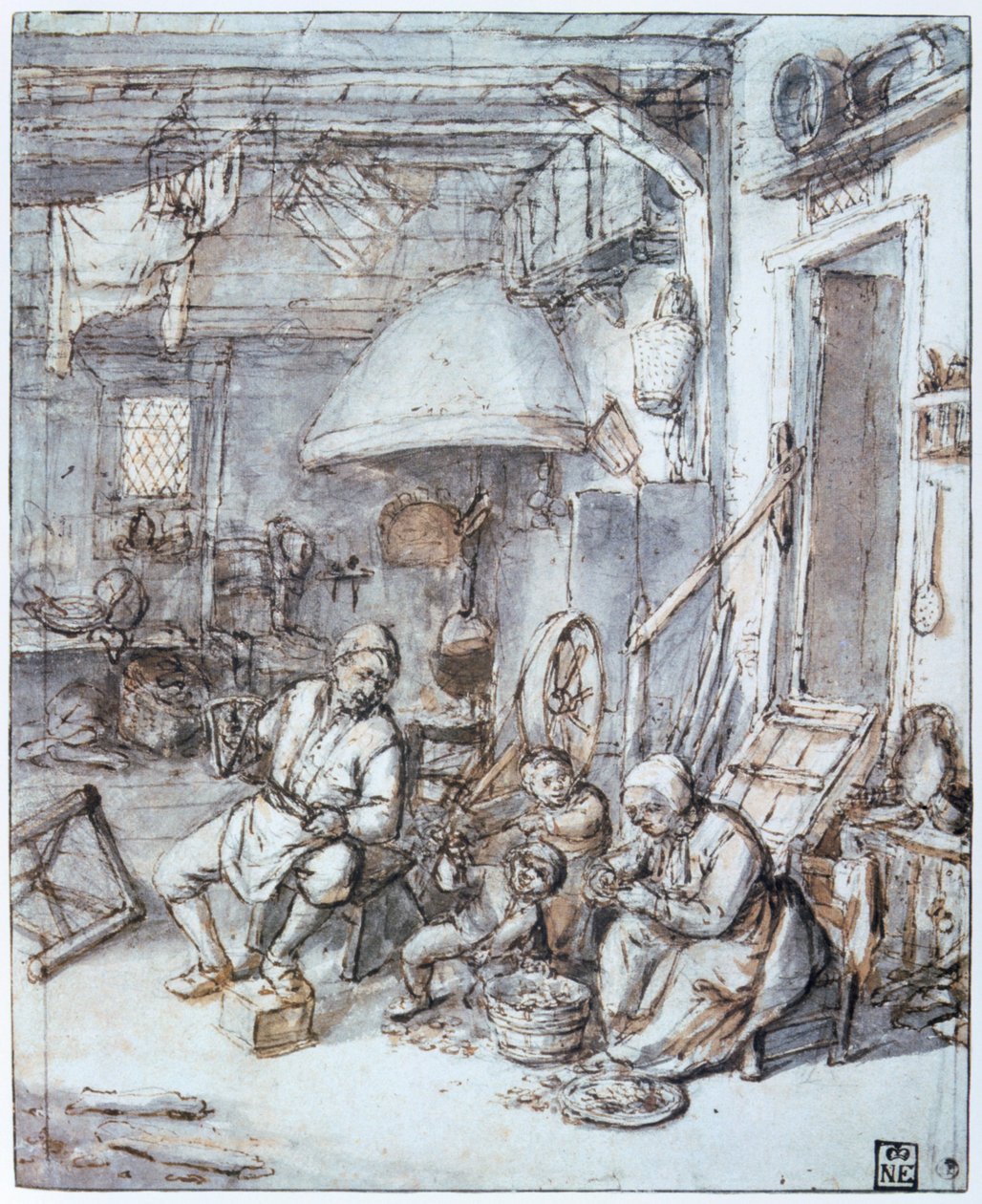 Hollannin talonpojat, 1600-luku. tekijältä Adriaen Jansz. van Ostade