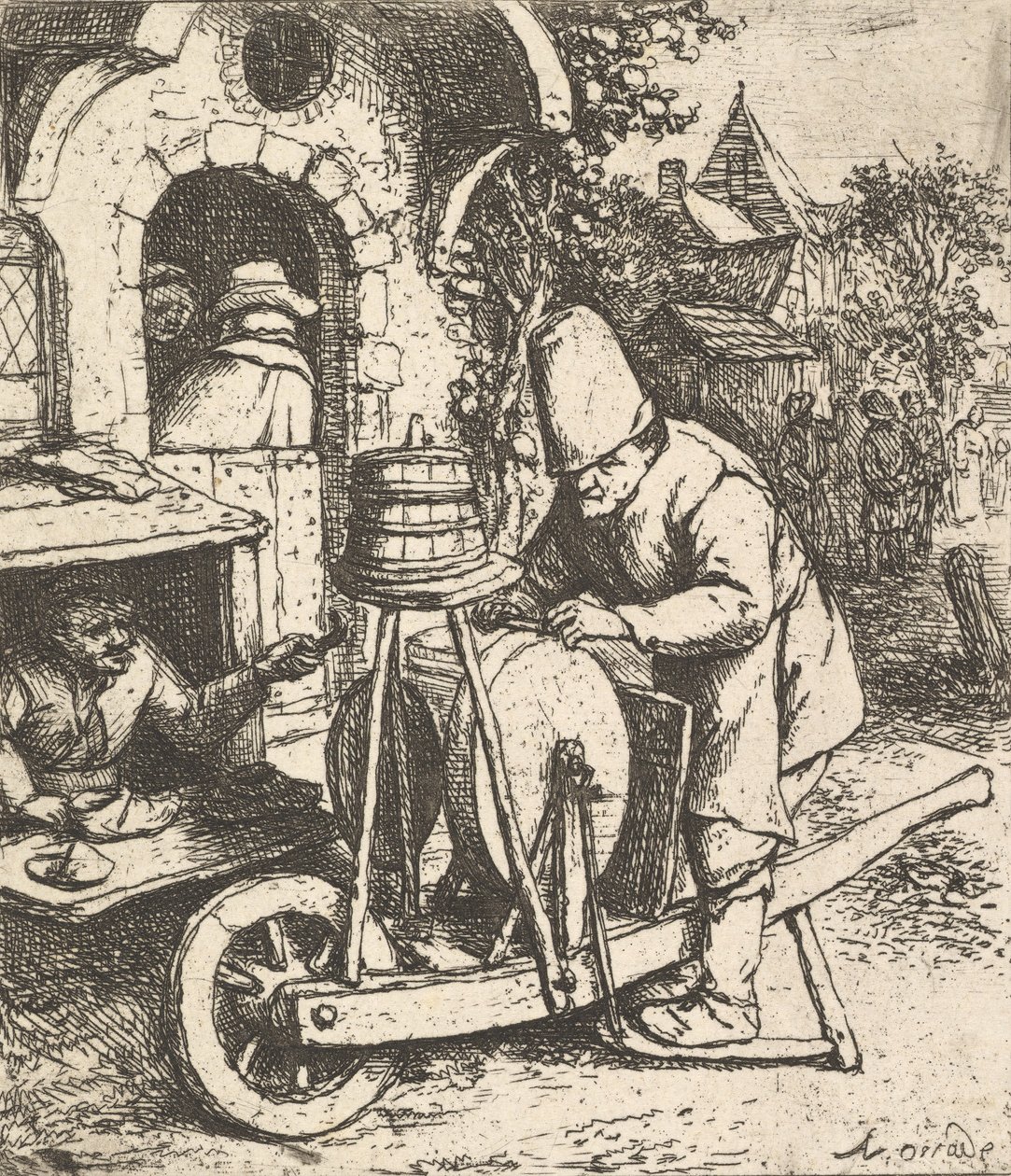 Veitsimylly, 1610-85. tekijältä Adriaen Jansz. van Ostade