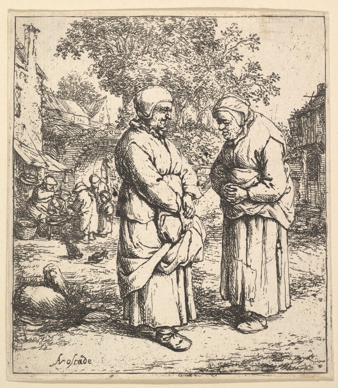 Kaksi juorua, 1610-85. tekijältä Adriaen Jansz. van Ostade