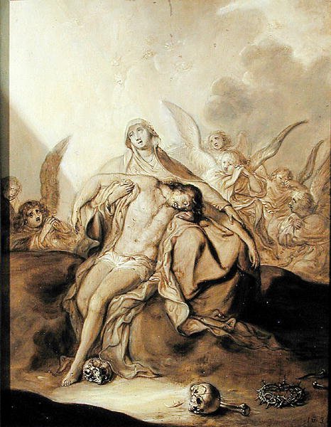 Pieta, 1637 tekijältä Adriaen Pietersz van de Venne